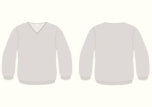 V-neck sweater template vector illustration vector art illustration