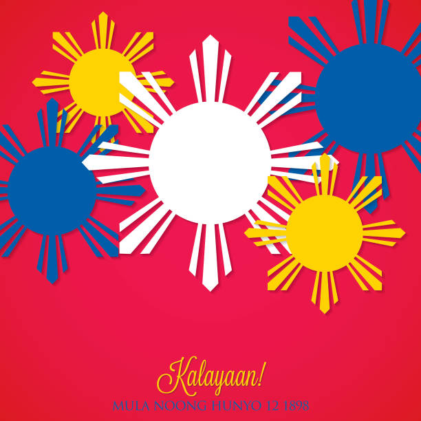 наложить филиппинской карты день независимости в векторном формате. - philippino flag stock illustrations