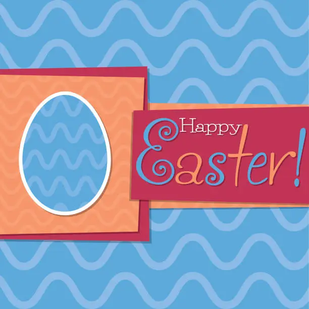 Vector illustration of Funky Easter egg card in vector format.