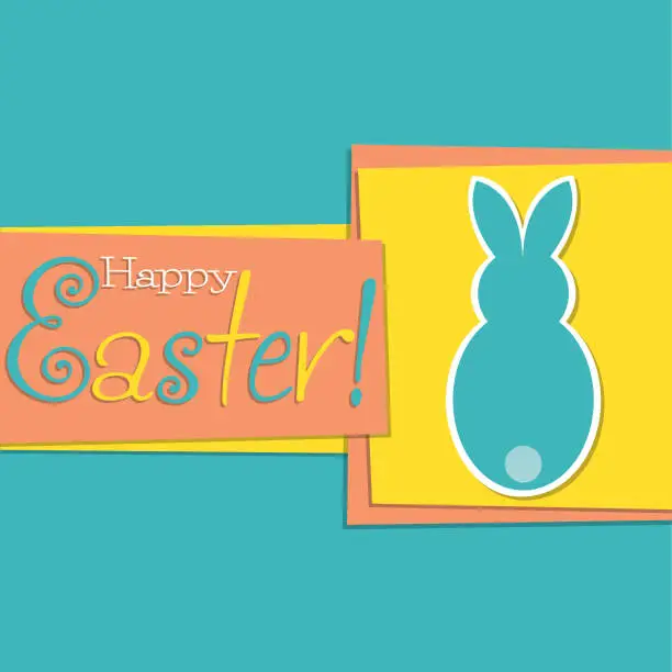 Vector illustration of Funky Easter egg card in vector format.