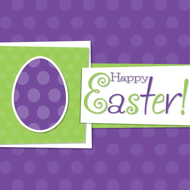 Vector illustration of Funky Easter egg card in vector format.