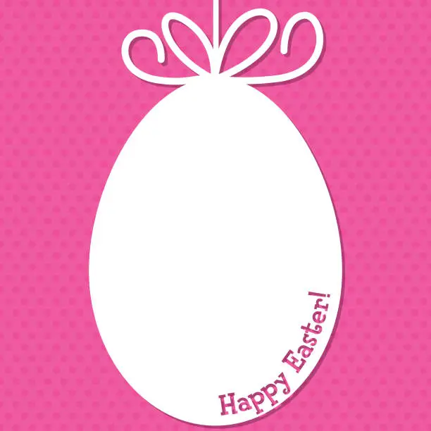 Vector illustration of Easter cut out tag card in vector format.