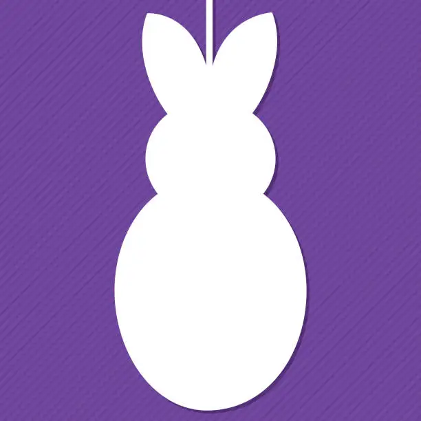 Vector illustration of Easter cut out tag card in vector format.