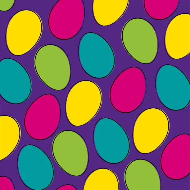 Vector illustration of Hand drawn Easter pattern in vector format.