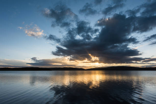 istock plateau lake and reflection in sunset 1185801347