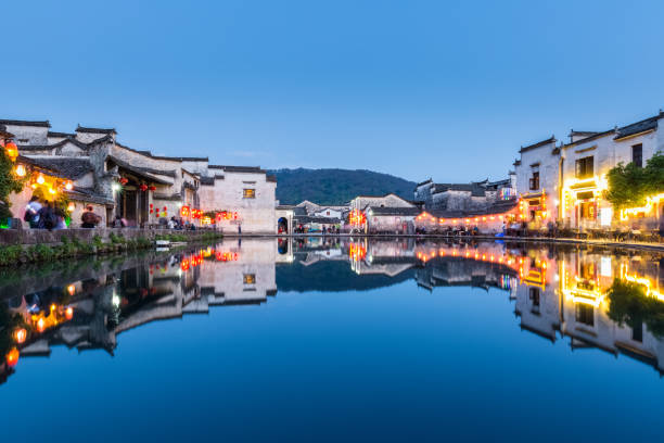 istock anhui ancient villages in nightfall 1185801389