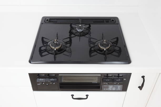 Gas stove stock photo