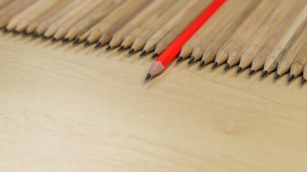istock Different pencil standout show leadership concept. 1185804517