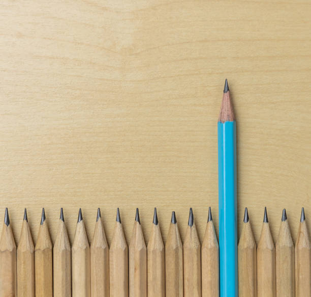 istock Different pencil standout show leadership concept. 1185804550