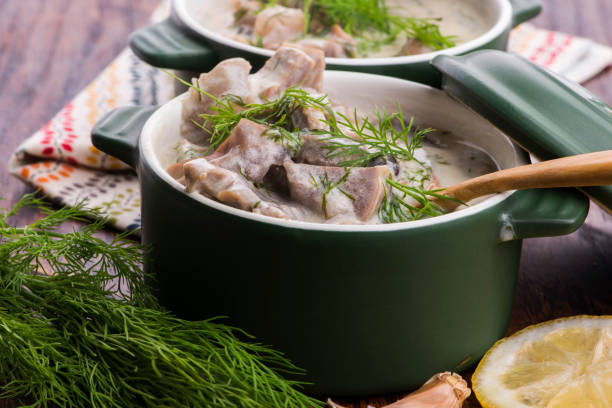 istock turkish traditional tripe soup; iskembe corbasi and offal soup 1185805662