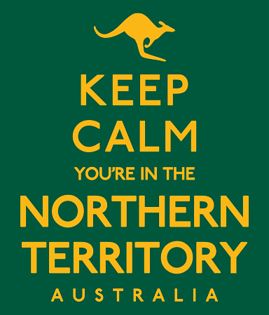 'Keep Calm You're In The Northern Territory' poster in vector format.