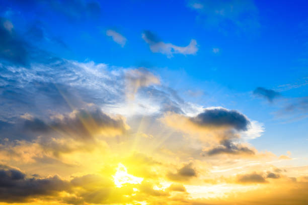 istock Beautiful sky and colorful clouds at sunset 1185815519