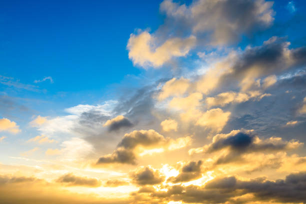 istock Beautiful sky and colorful clouds at sunset 1185815556