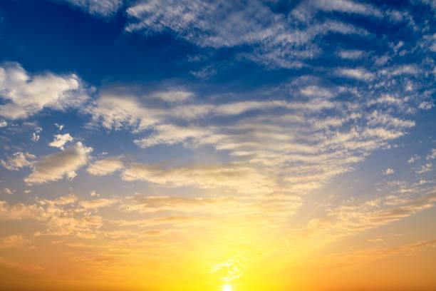 istock Beautiful sky and colorful clouds at sunset 1185815683
