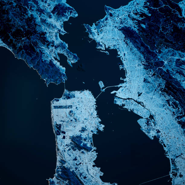 istock San Francisco California 3D Render Blue Top View Apr 2019 1185817224