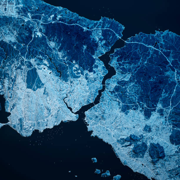 istock Istanbul Turkey 3D Render Blue Top View Oct 2018 1185817311