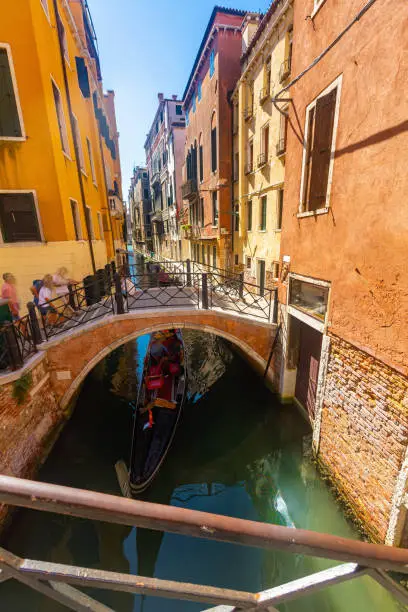 Photo of Gondola in canal of Venice