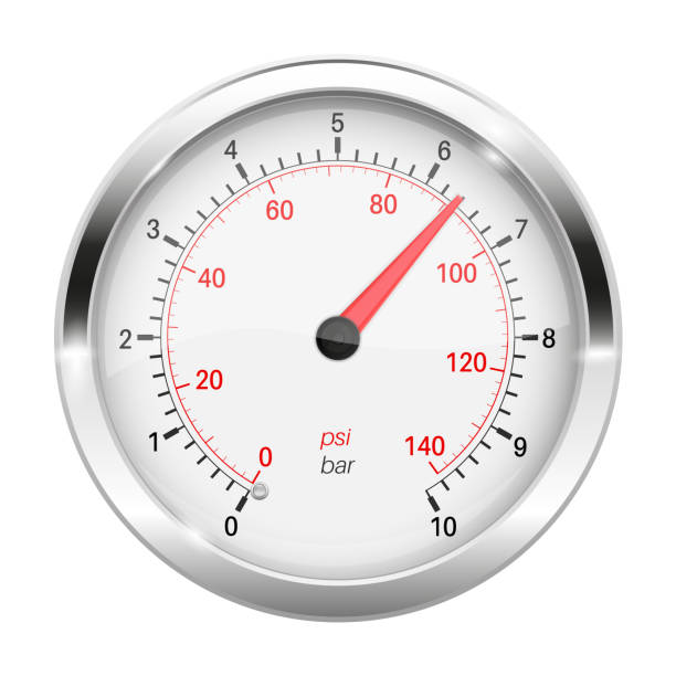 манометр - pressure gauge stock illustrations