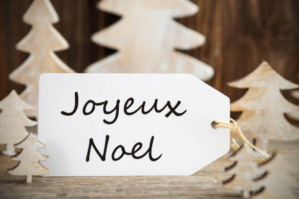 istock Christmas Tree, Label, Joyeux Noel Means Merry Christmas 1185830002