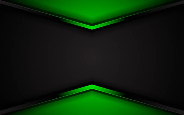 abstrakcyjne czarne i zielone metalowe kształty tła - hexagon backgrounds mesh green stock illustrations