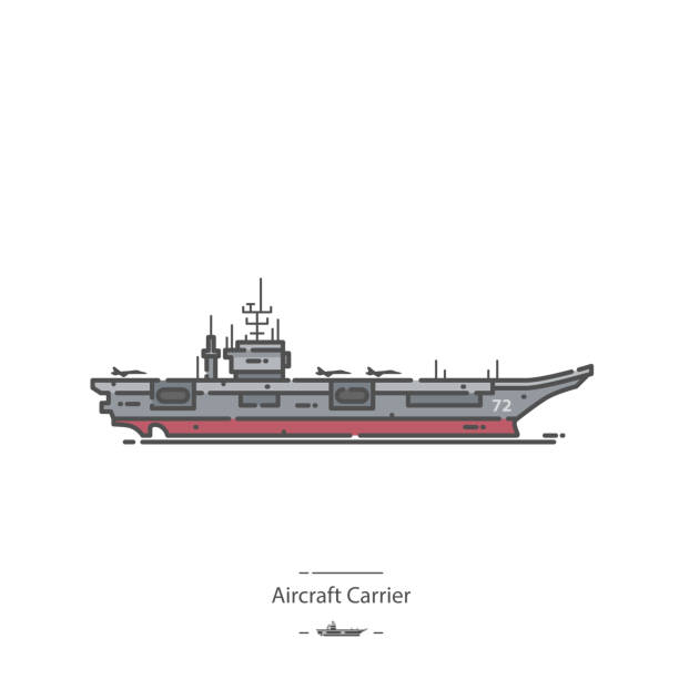Flugzeugträger – Vektorgrafik