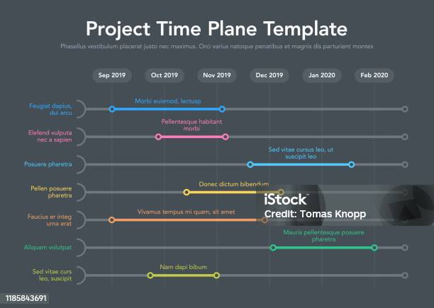 Example Project Time Scale Example Business Project Time Plan Template With Project Tasks In Time ...
