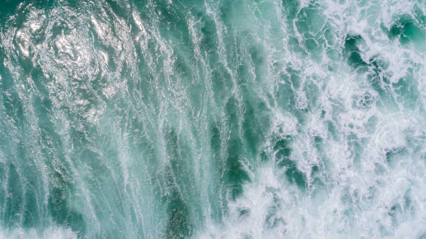 istock Drone aerial view of sea wave surface 1185846307