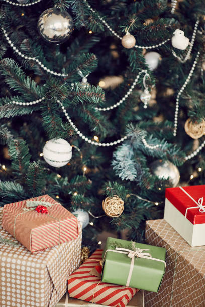 istock Christmas presents under the Christmas tree 1185848193