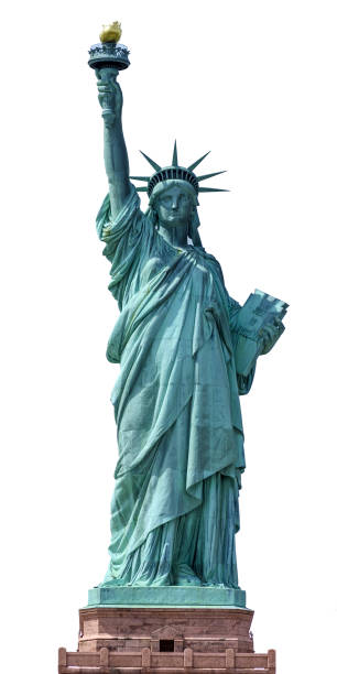 自由の女神ニューヨーク。アメリ�カ合衆国。 - crown liberty statue ストックフォトと画像