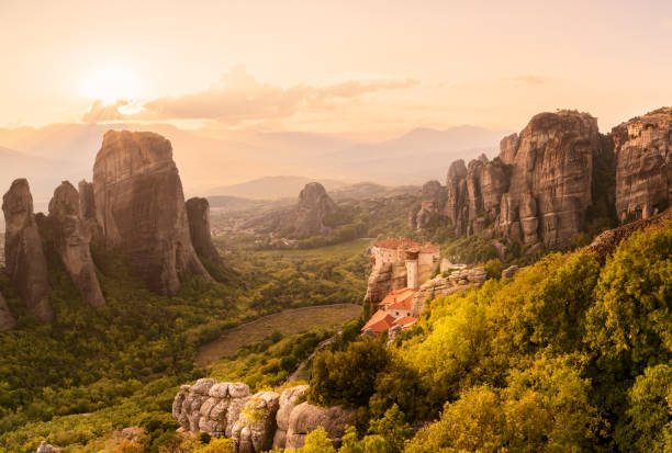 istock Monasteries in Meteora on the rocks. 1185851115