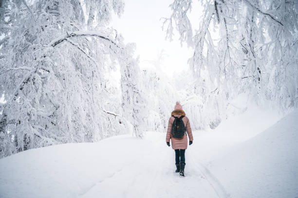 istock Young woman exploring Balkan mountains 1185857512