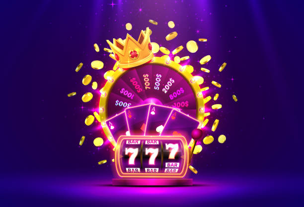 kasyno złote kolorowe koło fortuny, neon automat wygrywa jackpot. - gambling chip gambling vector casino stock illustrations