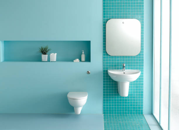 istock Neat and clean bathroom 1185867406