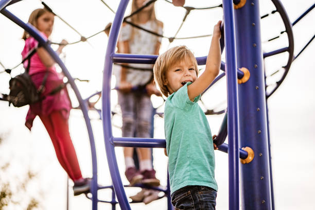 istock Portrait boy at playground 1185868667