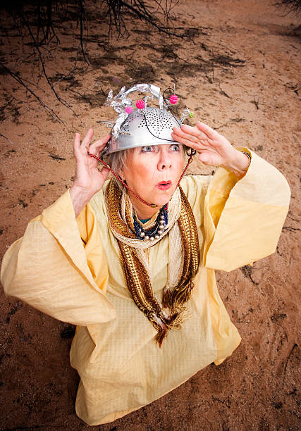 Waiting for the Mother Ship  tin foil hat stock pictures, royalty-free photos & images