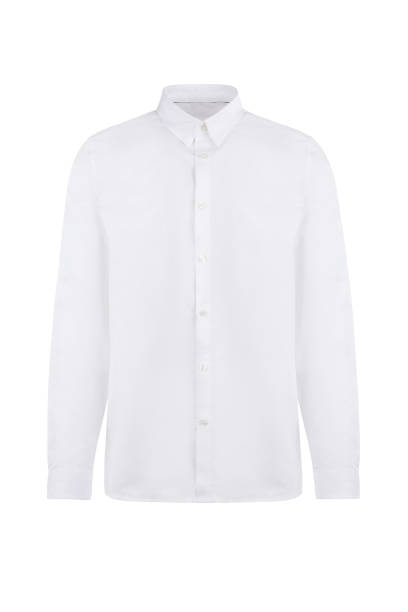 istock White classic and business shirt with button 1185872332