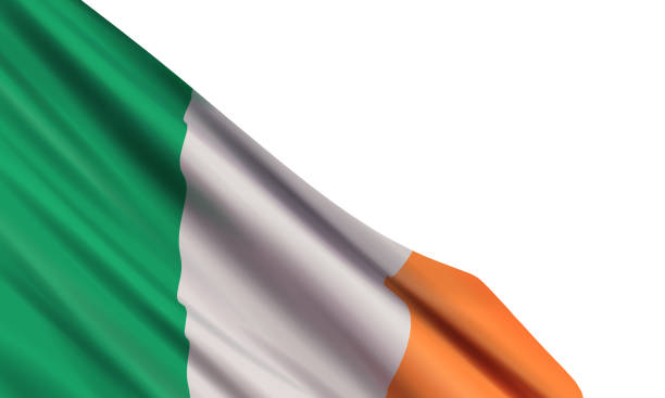 istock The realistic flag of Ireland isolated on a white background. 1185872602