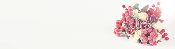 istock Bouquet of flowers on a white background 1185872611
