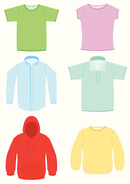 Clothing vector illustration set  unprinted stock illustrations