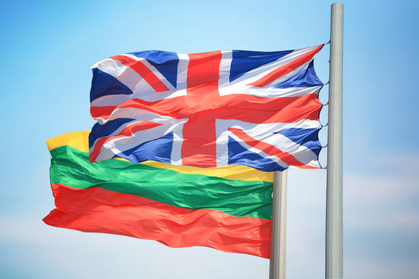 istock Flags of Great Britain and Lithuania 1185879314