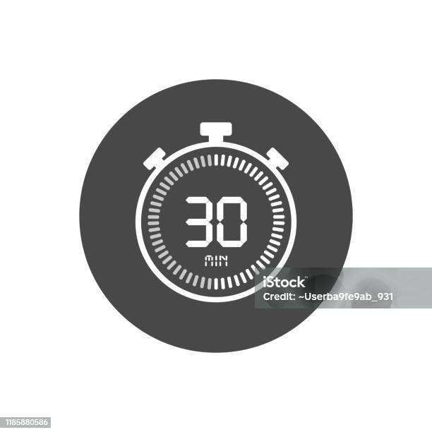 30 분 스톱워치 벡터 아이콘 디지털 타이머 시계 및 시계 타이머 카운트 다운 기호 타이머에 대한 스톡 벡터 아트 및 기타 ...