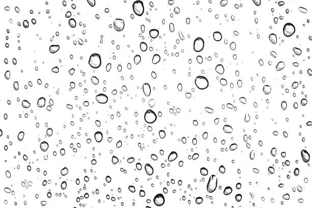 istock Water rain drops or water drops on white background 1185880804