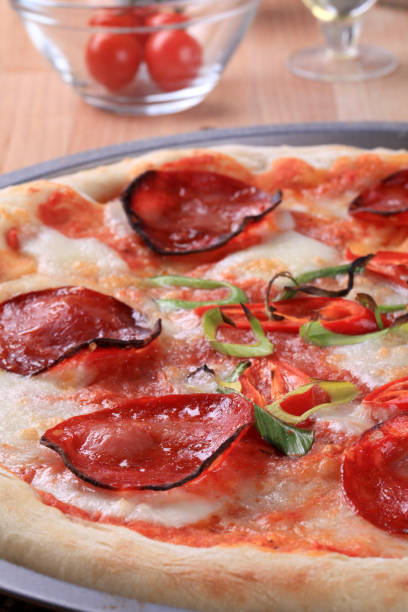istock Cheese and salami pizza 118588525