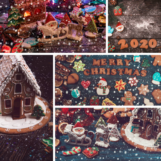 Set of different New year images