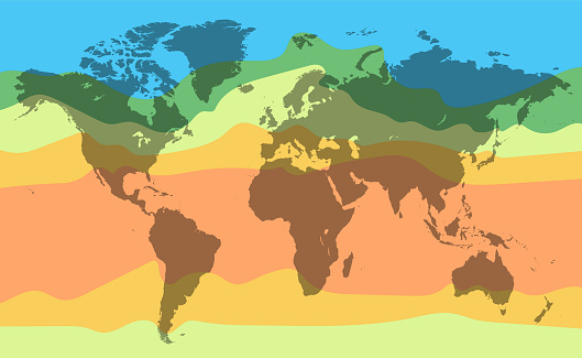 Worldclim Map World Climate Temperature Map Detailed Vector Illustration Stock ...