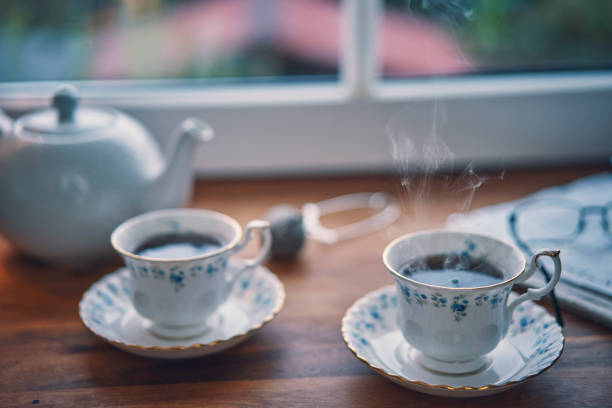 Cup of Black Tea Served on Kitchen Desk