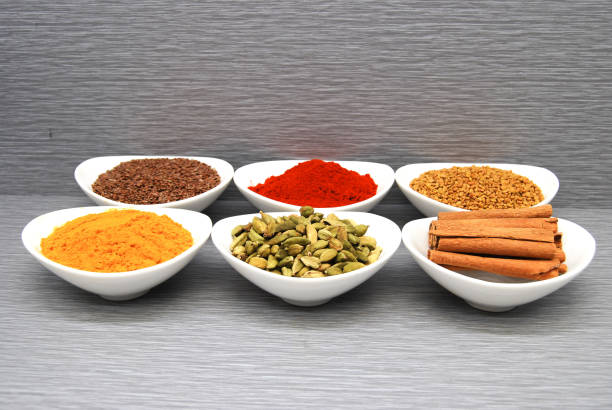 istock Six healthy spices in two rows 1185898058