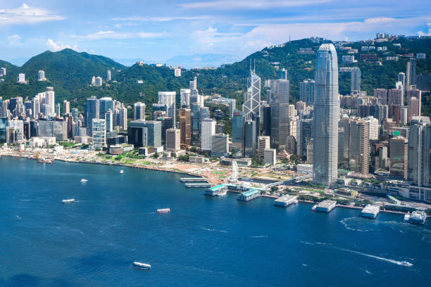 istock Hong Kong Victoria Harbor from Air 1185898455