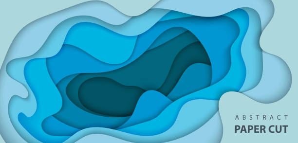 istock Vector background with deep blue color paper cut shapes. 3D abstract paper art style, design layout for business presentations, flyers, posters, prints, decoration, cards, brochure cover. 1185900387