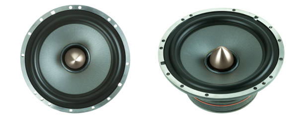 istock Sets of car audio speaker isolated on white background with clipping path. 1185902251